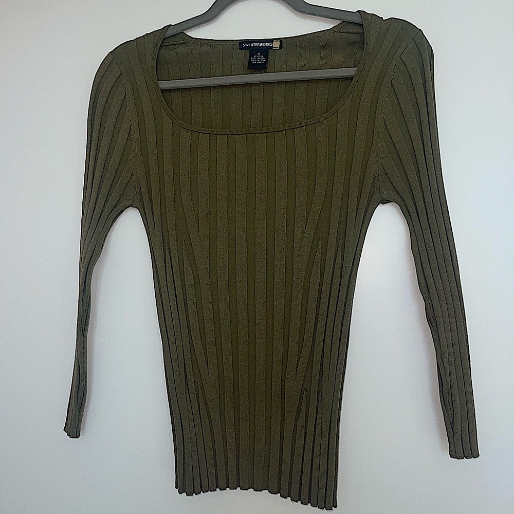 Olive Green Square Neck